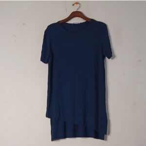 Zara Navy Blue Short Sleeve Top